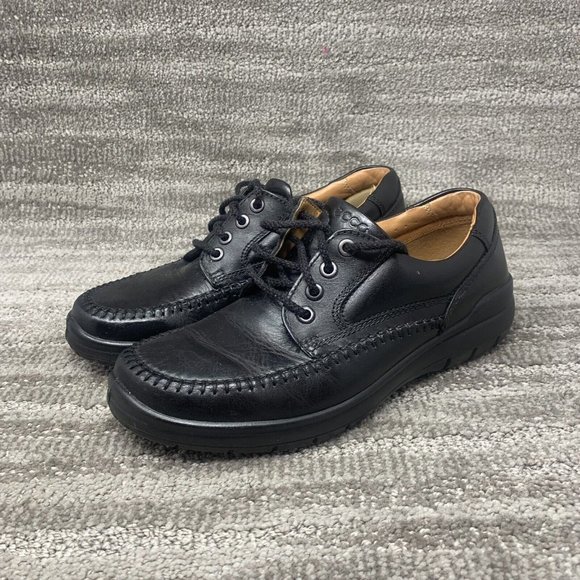 Mens Ecco Casual “Seawalker” Walking Shoes Size EU 39 US  6.5 Black Leather main image 6